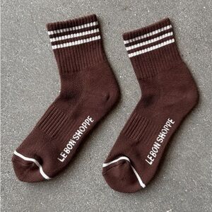 NEW Le Bon Shoppe Girlfriend Socks Brown